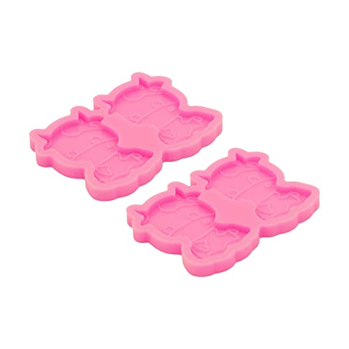 AMZTOART 2PC Silicone Resin Phone Grip Molds Epoxy Small Cow Phone Socket Mold DIY Casting Making for Badge Reel - Image 4
