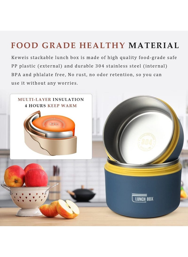 Joyelink Portable Insulated Lunch Box with Lunch Bag Blue - Image 5