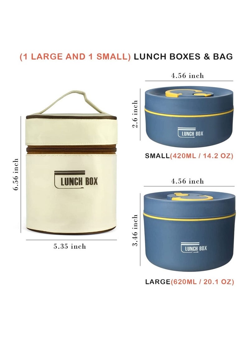 Joyelink Portable Insulated Lunch Box with Lunch Bag Blue - Image 1