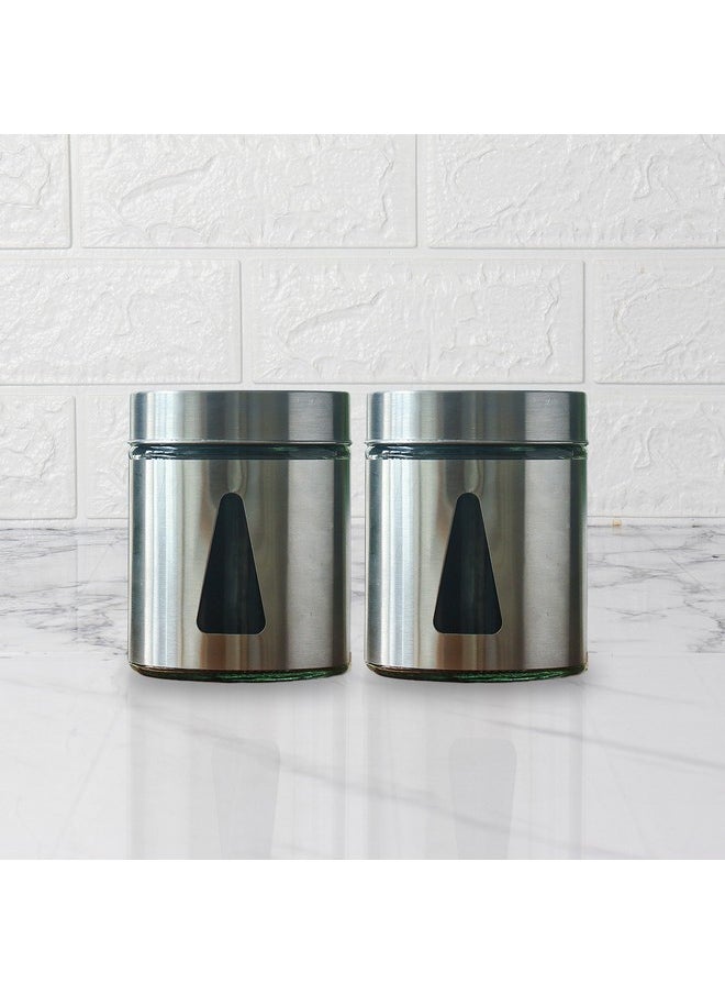 Femora Kitchen Storage Jars Steel Finish With See Through Window Jar, 700 Ml, Pack Of 2, Silver - pzsku/Z9A25F8B02838D2A762DEZ/45/_/1738306718/13b57f8e-361b-4644-8895-18c3e8c68be1