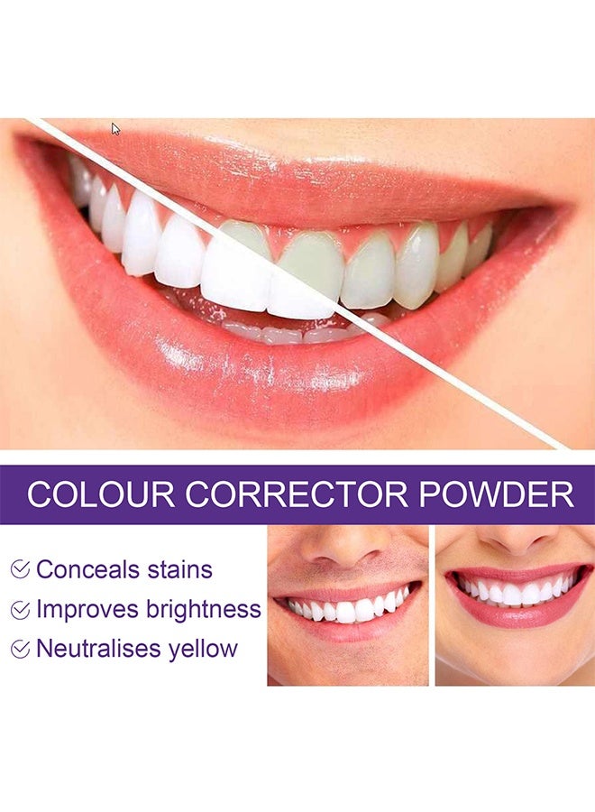 إيلهو مسحوق تصحيح اللون الأرجواني للأسنان، مسحوق تصحيح أرجواني لتبييض الأسنان، مجموعة تبييض الأسنان، معجون الأسنان المصحح للون، إزالة بقع الأسنان، مبيض الأسنان - Image 3