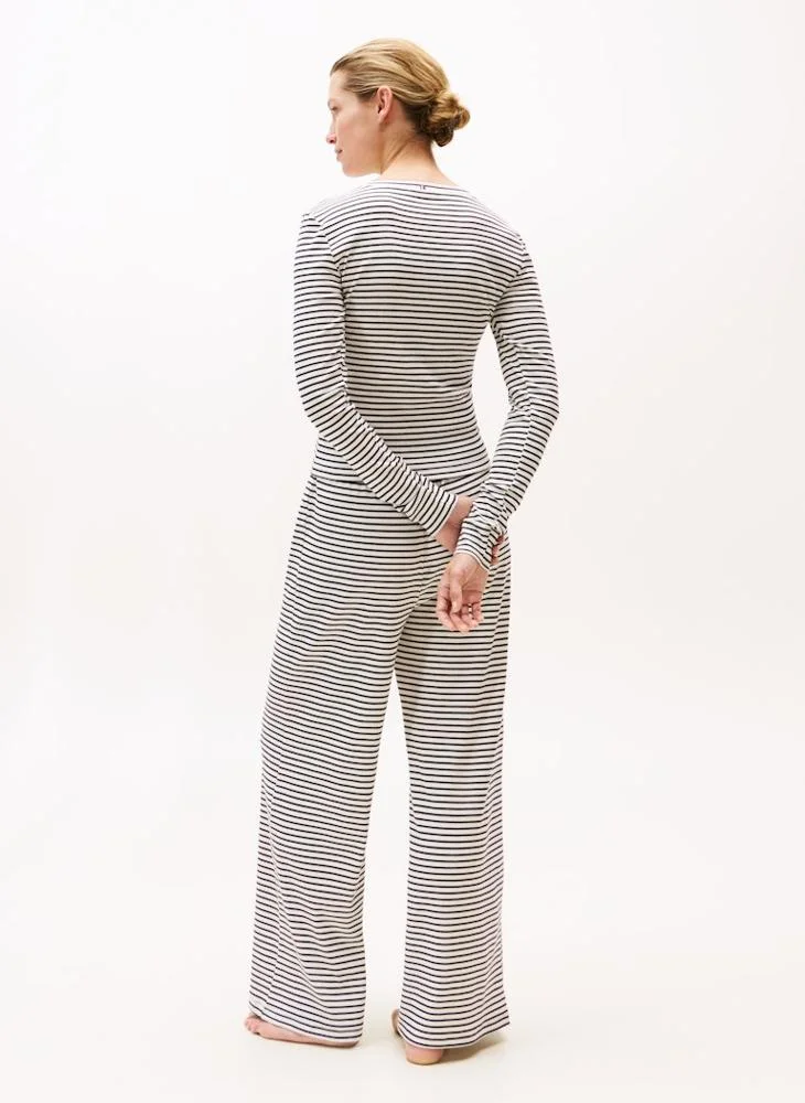 TOMMY HILFIGER Logo Striped Crew Neck T-Shirt