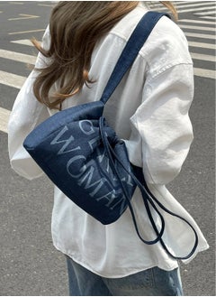 GENTLE WOMAN Gentle Woman Dumpling bag Denim drawstring shoulder bag  - Image 3