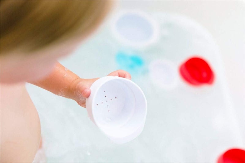 Ubbi Lighthouse Stacking Cups Bath Toys, Includes 6 Cups, Toddler Bathtub Toys, Dishwasher Safe Toddler Toys - Image 3
