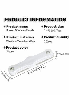 SYOSI Self Adhesive Strip Set for DIY Fly Nets,12Pcs Screen Fixing Clip with for Screen Door Curtain Clip Mosquito Net Insect Mesh Tool DIY Installation  - Image 2