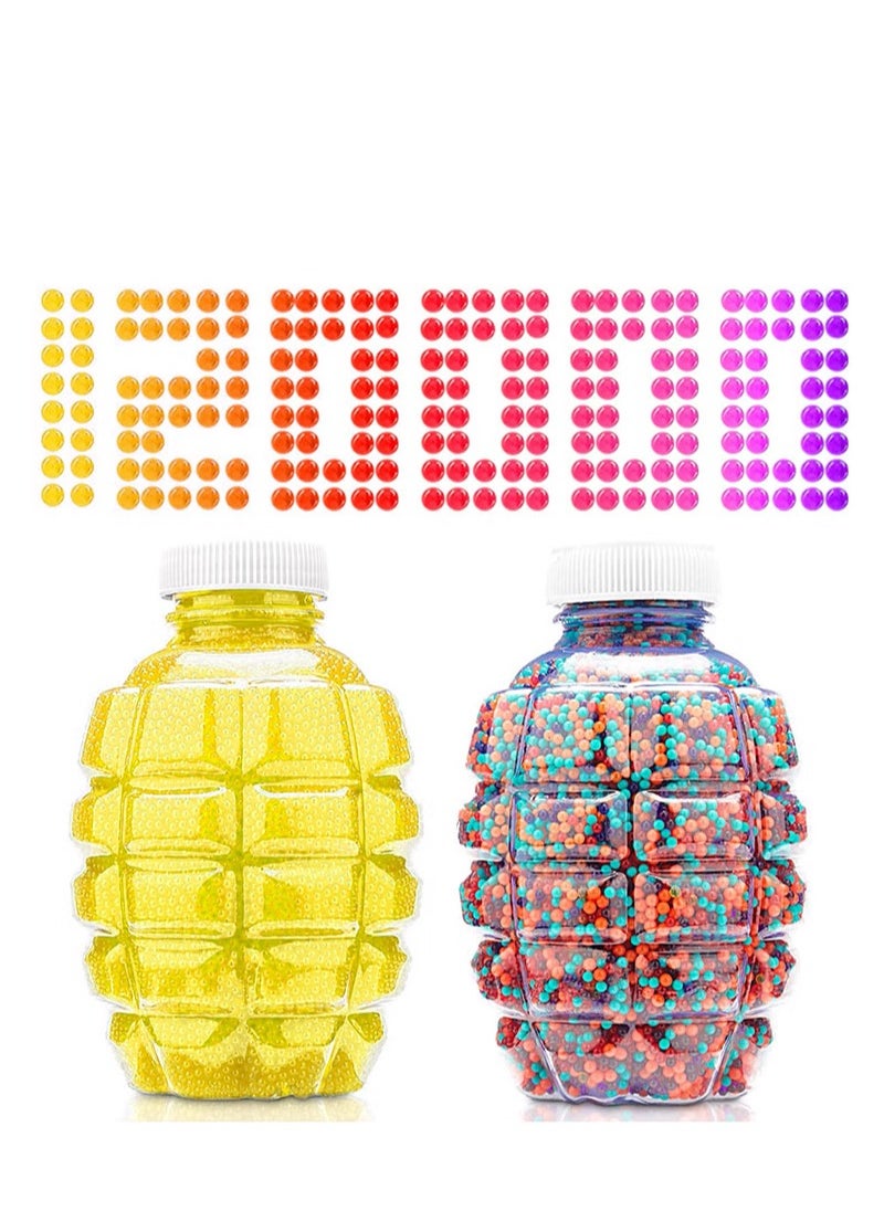 Generic - Water Bullets Beads Refill Ammo (7-8mm 2 pack-60,000 Per Pack)–Water Balls Beads for Water Blaster Gun Toys, Non-Toxic Water-Based Balls Bullet (Yellow& Multicolour, 7-8mm 120,000Pcs) - Image 1