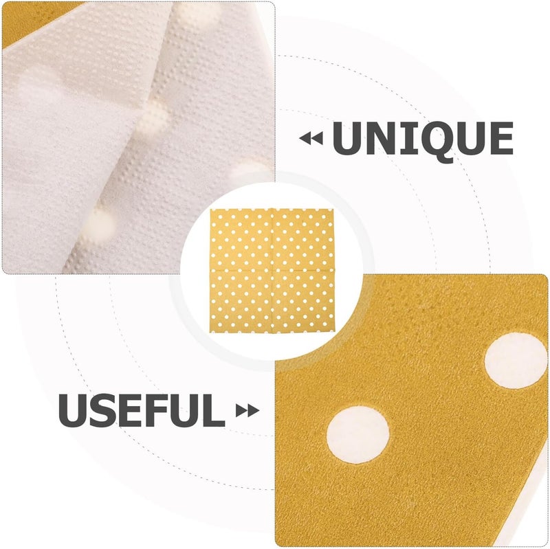 IMIKEYA 16pcs Disposable Party Napkins, 3-ply Printed Paper Serviettes with Gold Dot Pattern, Absorbent Paper Napkins for Wedding, Birthday, Shower and Dinner Parties - Image 3