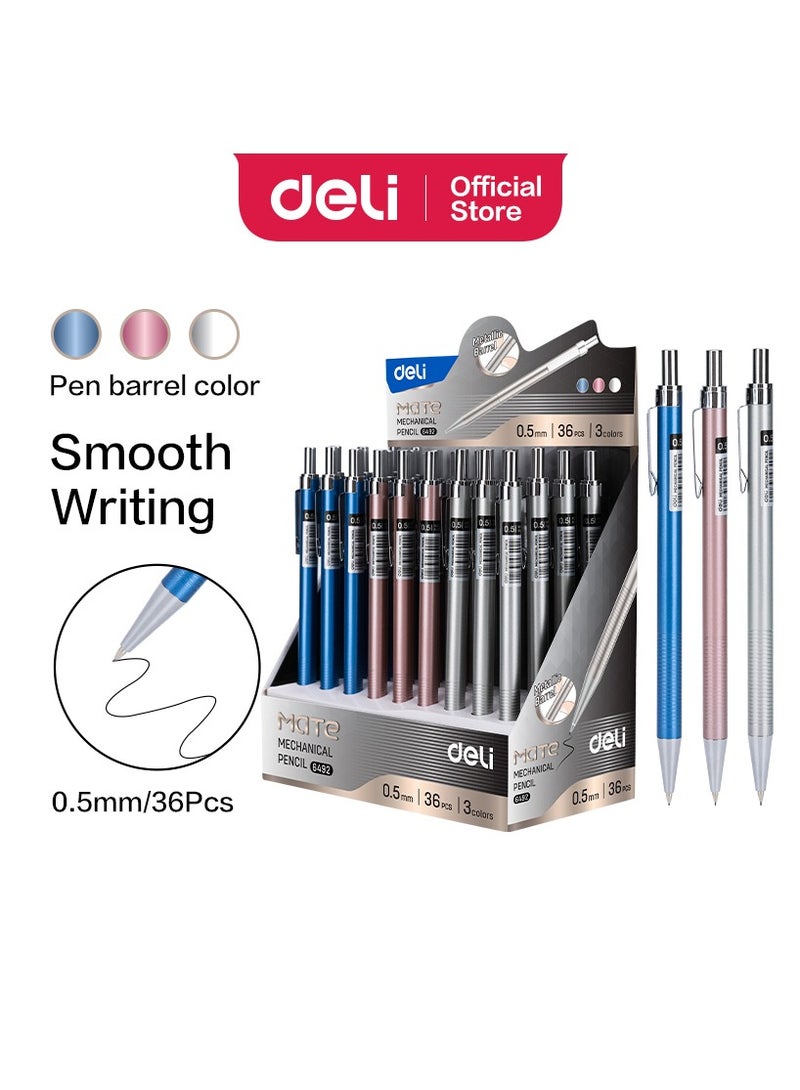 Deli Deli E6492 Mechanical Pencil 0.5mm Assorted Colors-36pcs/box– ideal for writing, sketching, drafting  - Image 2