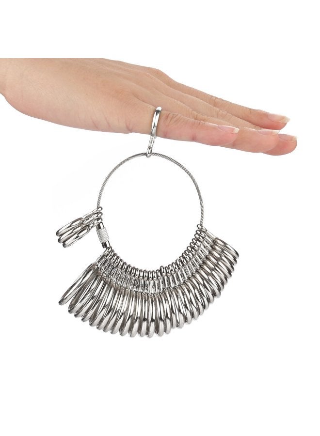 TSK Aluminum Hong Kong, America, Japan And Ring Measuring Ruler Hong Kong, America Standard Ring Ring Hand Inch Ring Finger Measuring Tool-Model:TSK Aluminum Ring Stick +1-33 Round Harbor Ring - Image 4