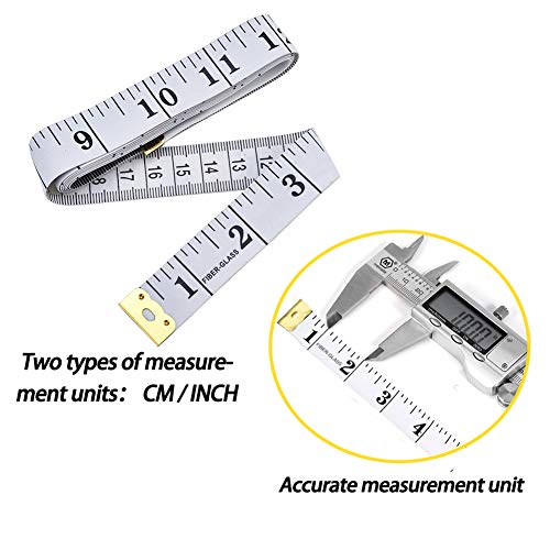 SumVibe 79 Inches/200cm Soft Tape Measure,Pocket Measuring Tape for Body Sewing Tailor Cloth Measurement,White 2-Pack - Image 2