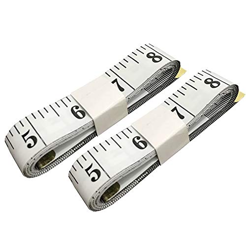 SumVibe 79 Inches/200cm Soft Tape Measure,Pocket Measuring Tape for Body Sewing Tailor Cloth Measurement,White 2-Pack - Image 1