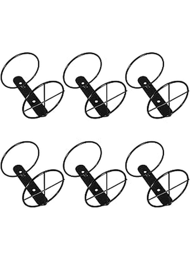 6pcs Iron Wall Mounted Wine Bottle Rack Holder For Home Kitchen Bar Storage - Image 1