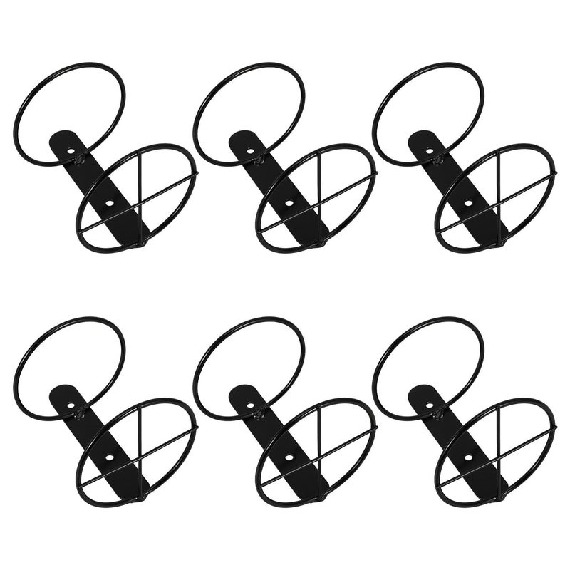 6pcs Iron Wall Mounted Wine Bottle Rack Holder For Home Kitchen Bar Storage - Image 2