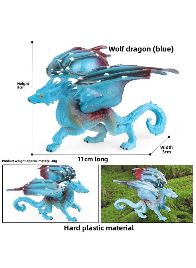 Children's Simulation Warcraft Dragon Dinosaur Model Toy Double-headed Dragon Thunder And Lightning Magic Dragon Black Dragon Wind God Magic Dragon Ornaments 
