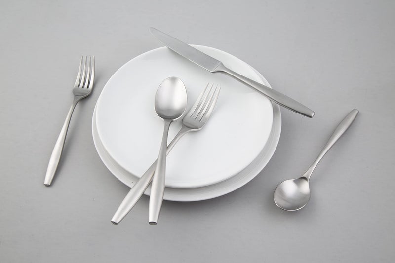 Cambridge Silversmiths Katerina Satin 20-Piece Flatware Set, Service for 4,Silver - Image 3