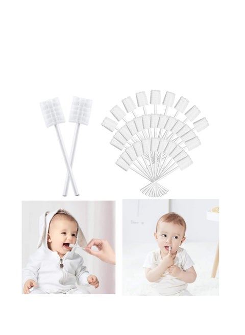 30Pcs Infant Toothbrush Baby Toothbrush Infant Tongue Cleaner Baby Tongue Cleaner Newborn Gauze Oral Cleaners
