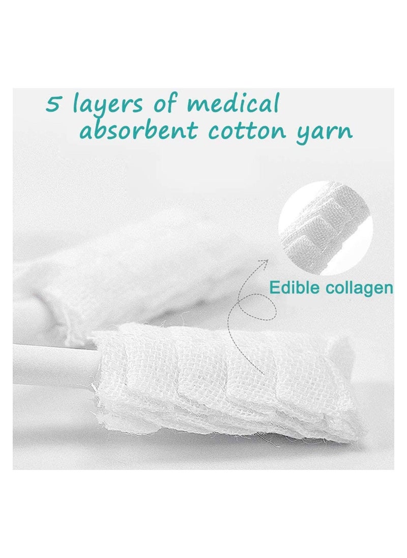 30Pcs Infant Toothbrush Baby Toothbrush Infant Tongue Cleaner Baby Tongue Cleaner Newborn Gauze Oral Cleaners