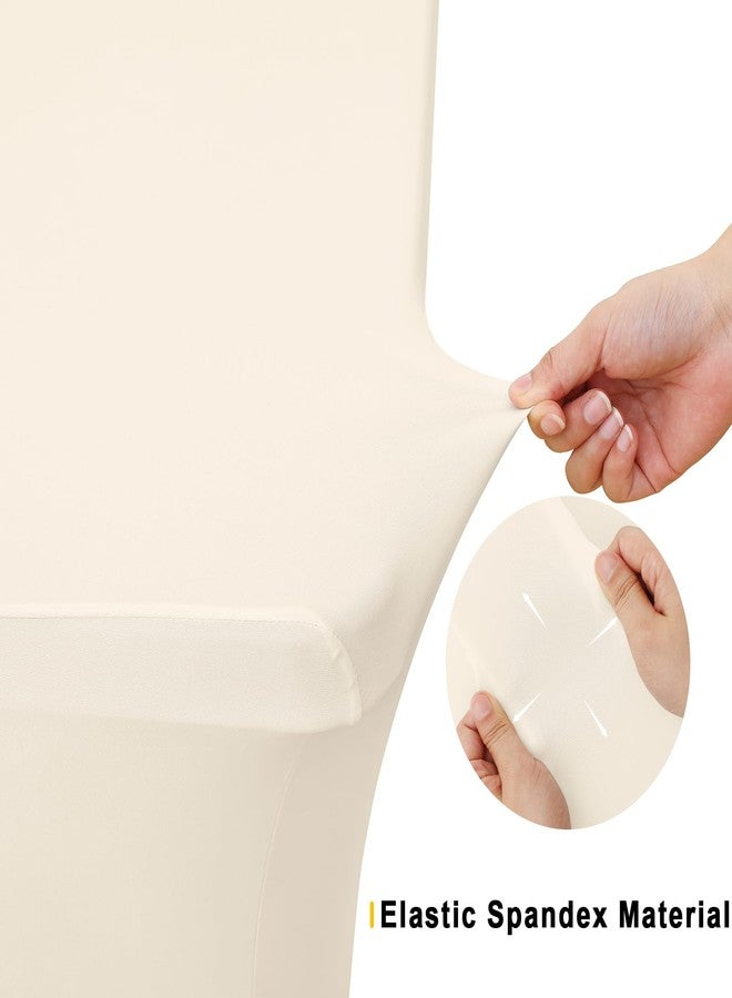 Smiry 2 Pack Spandex Table Cloth 6FT, Elastic Fitted Stretch Tablecloths for Rectangle Tables, Washable Table Cover for Outdoor, Wedding, Banquet & Parties (Beige, 72Lx30Wx30H Inch) - Image 4