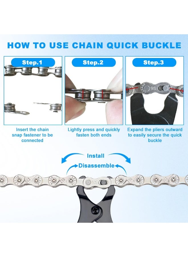 Soofam Bike Chain, 6/7/8 Speed Bicycle Chain Link Removal Tool, 8 PCS Mountain/Road Cycling Maintenance Tools Kit, with Bike Parts Bike Chains for Road Mountain Racing Cycling (1/2 x 3/32 inch 116 Links) - Image 5