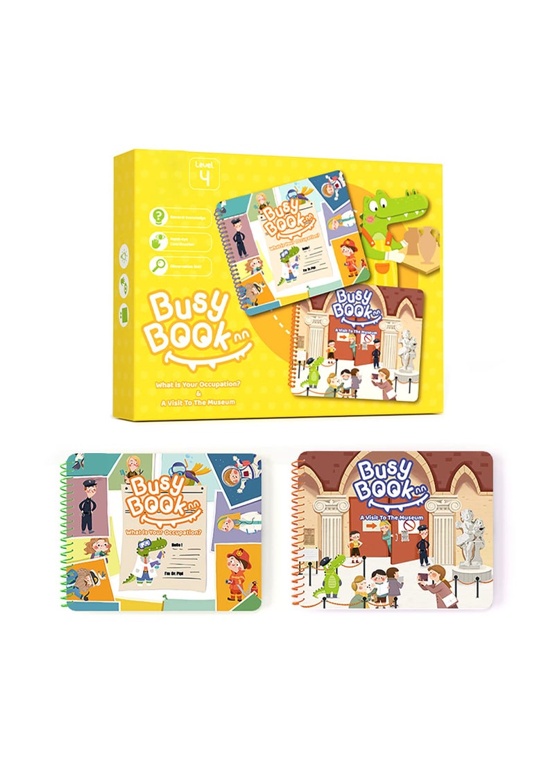 SYOSI Early Education Busy Book for Kids, Toddler Early Learning Busy Book, Kindergarten/ Prek/ Preschool Learning Activities,  Educational Toys for 3 Years Old + Boys and Girls Develops Fine Motor Skills  - Image 1