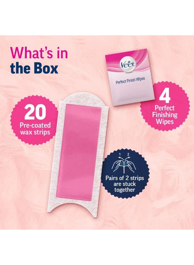 Veet - Full Body Waxing Kit for Normal Skin,20 Strips - Image 5