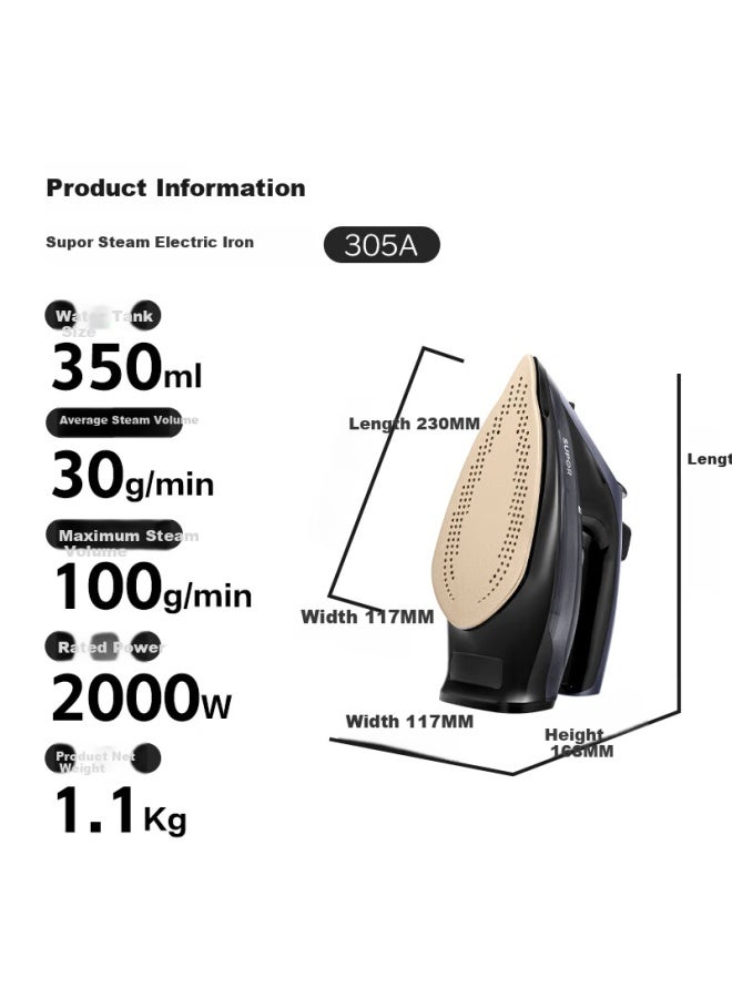 Supor Steam Iron, Cordless Handheld Garment Steamer, Home Use, 2000w High Power, Wet And Dry Dual-use, Portable Small Ironing Machine, Upgraded Ceramic Base Plate, 305a, Qixi Gift - Image 1