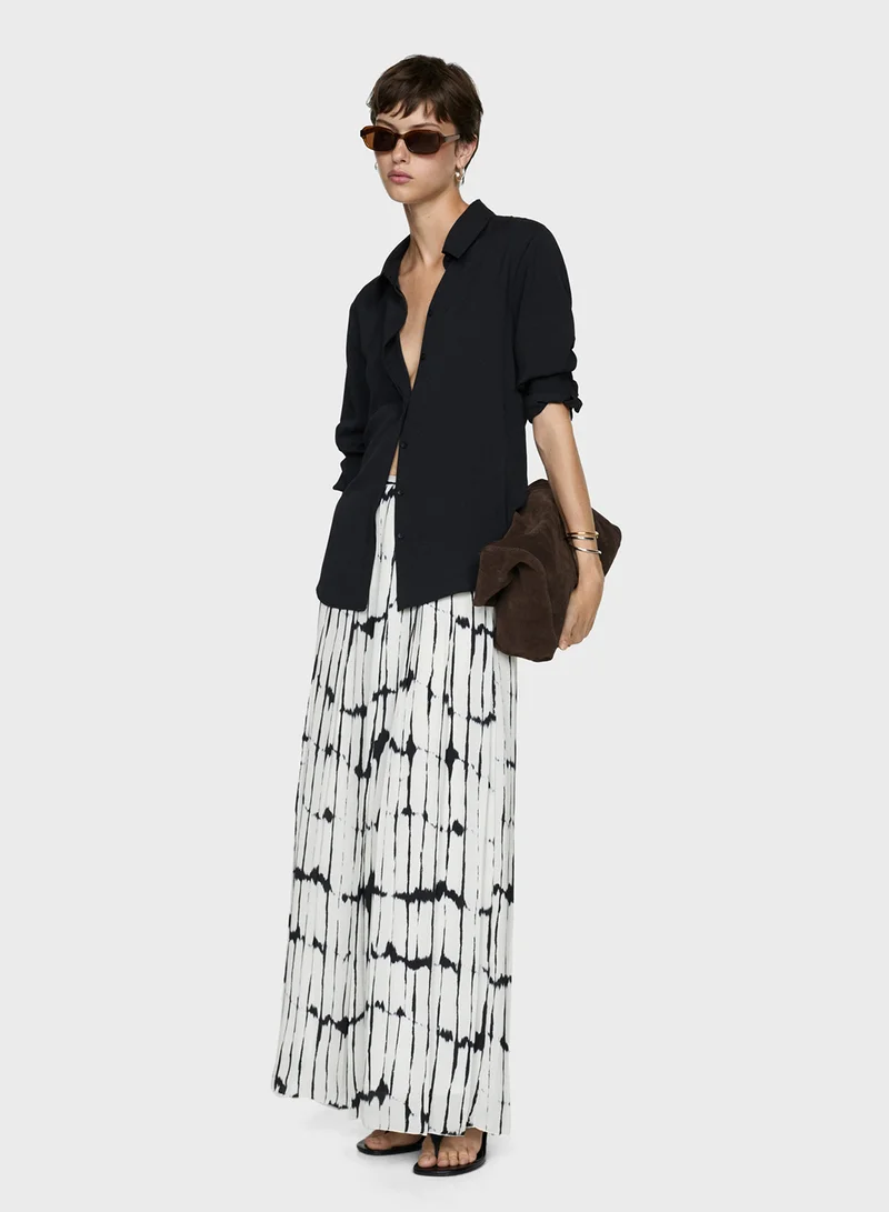 مانجو Long Striped Skirt