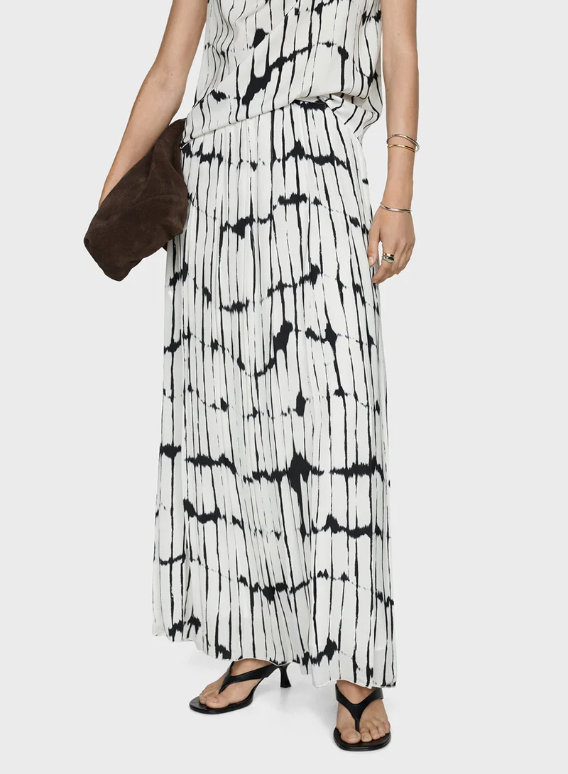 مانجو Long Striped Skirt