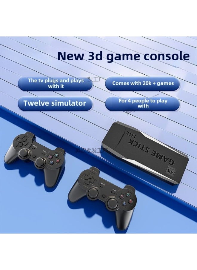 4K HD Home TV Game Machine Double Wireless Handle Rocker Classic FC Arcade Super Mary King Of Fighters-Product Color:Double Game Controller Without Game