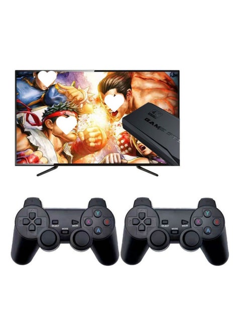 4K HD Home TV Game Machine Double Wireless Handle Rocker Classic FC Arcade Super Mary King Of Fighters-Product Color:Double Game Controller Without Game