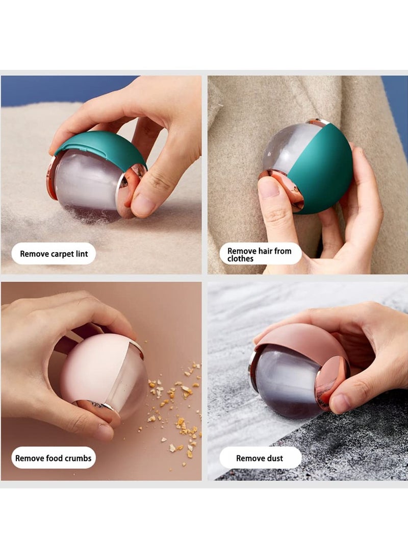 سيوسي Washable Reusable Gel Lint Roller Ball, Portable Hair Remover for Clothes Furniture to Stick Away Fluff, Dust, Pet Hair Keep Clothes Clear (Maroon  Rose Glod) - Image 3