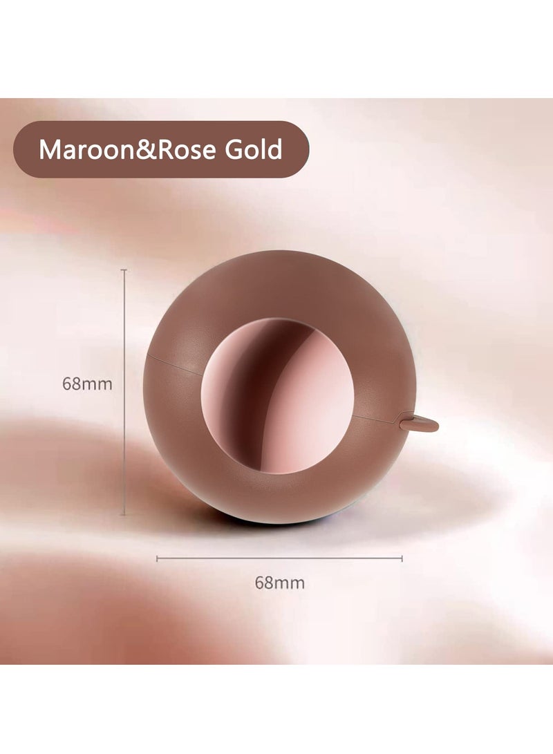 سيوسي Washable Reusable Gel Lint Roller Ball, Portable Hair Remover for Clothes Furniture to Stick Away Fluff, Dust, Pet Hair Keep Clothes Clear (Maroon  Rose Glod) - Image 2