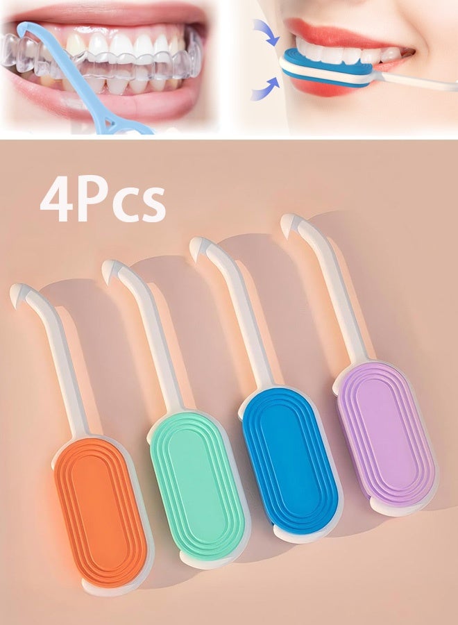 GMORO 4PCS 2-in-1 Aligner Remover Tool and Chewies for Invisible Removable Braces, Oral Care Disassembly Accessories - Image 1
