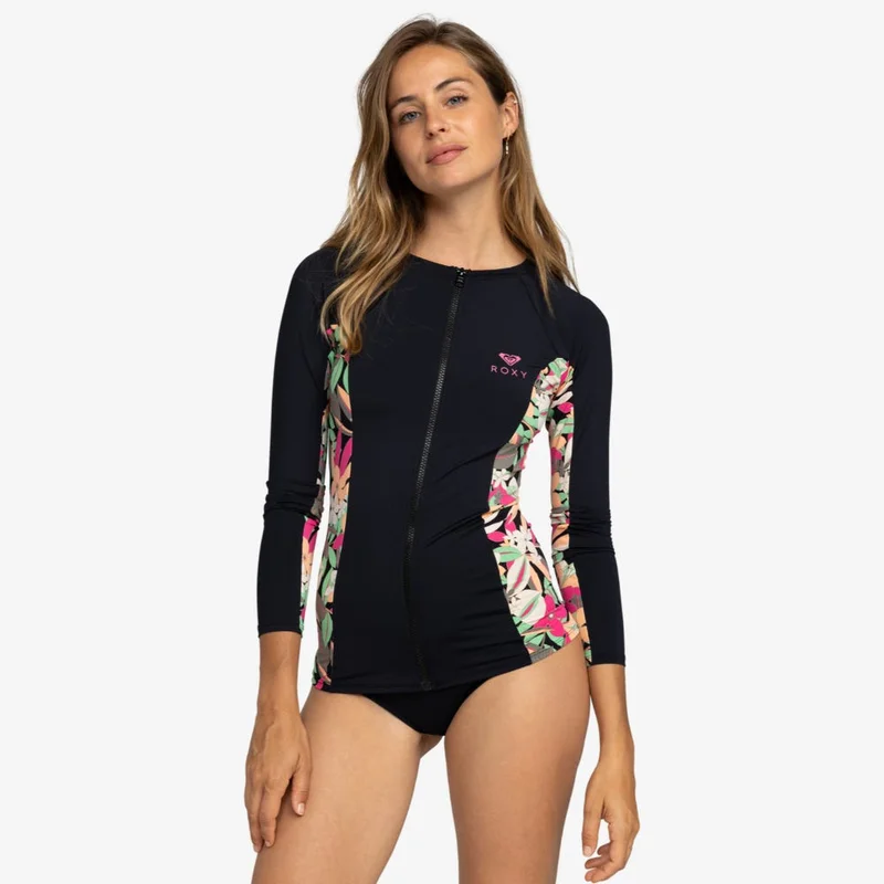روكسي Long Sleeve Zipped Rash Vest - Women