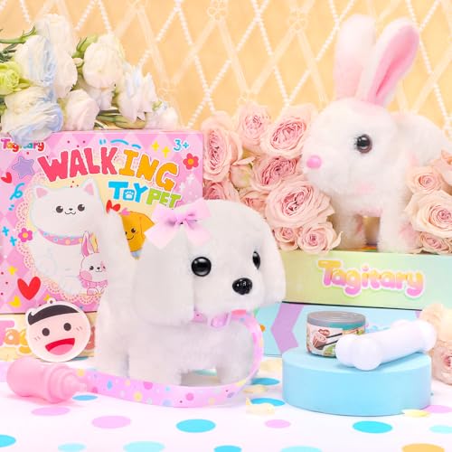 Tagitary Plush Toys Interactive Puppy Toy for Kids,Electronic Toy Dog That Walk and Bark,Tail Wagging, Fake Dog Toy with Leash,Perfect Easter Christmas Birthday Gift for Kids Toddlers - Image 2