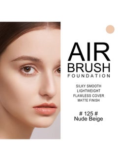 KYDA Airbrush Foundation Spray Silky Foundation Mist Makeup Flawless Coverage For Smooth Creamy Nude Finish Breathable Blendable Lasting Formula By Ownest Beauty125 Nude Beige  - Image 4