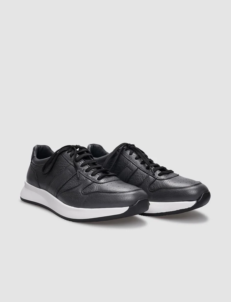 كاباني Leather Gray Lace-up Men's Sports Shoes