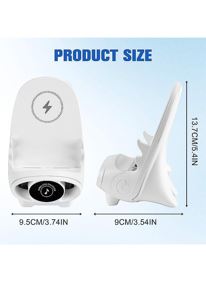 Photon Portable Mini Chair Wireless Charger Phone Holder, Wireless Fast Charger Multifunctional Phone Holder, 3 in 1 Wireless Charger with Speaker Function Supply for All Phones - Image 2