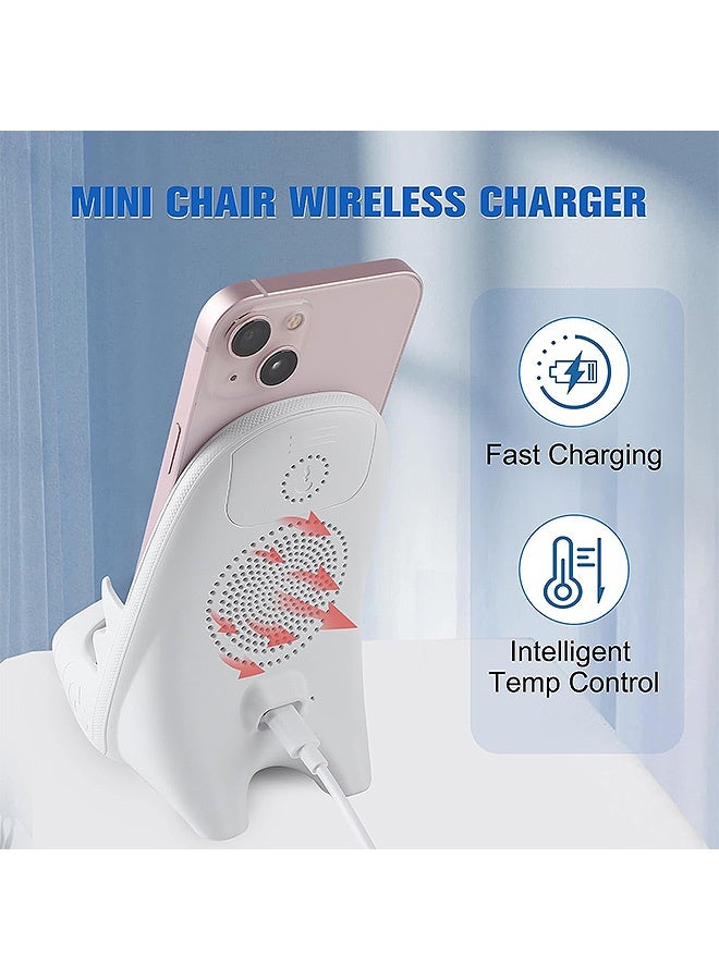 Photon Portable Mini Chair Wireless Charger Phone Holder, Wireless Fast Charger Multifunctional Phone Holder, 3 in 1 Wireless Charger with Speaker Function Supply for All Phones - Image 4