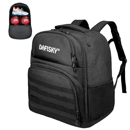 DAFISKY Bowling Ball Bag 2 Ball Bowling Backpack for Single or 2 Balls with Shoes Compartment Fits Up to US Size 15 - Image 1