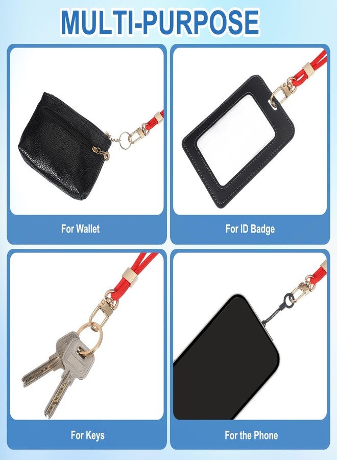 PATIKIL Long Neck Lanyard Strap for Keys, Phone Lanyard Strap with Metal Clasp & Keyring Round Cord for Men Women ID Badge Card Holder, Black - Image 5