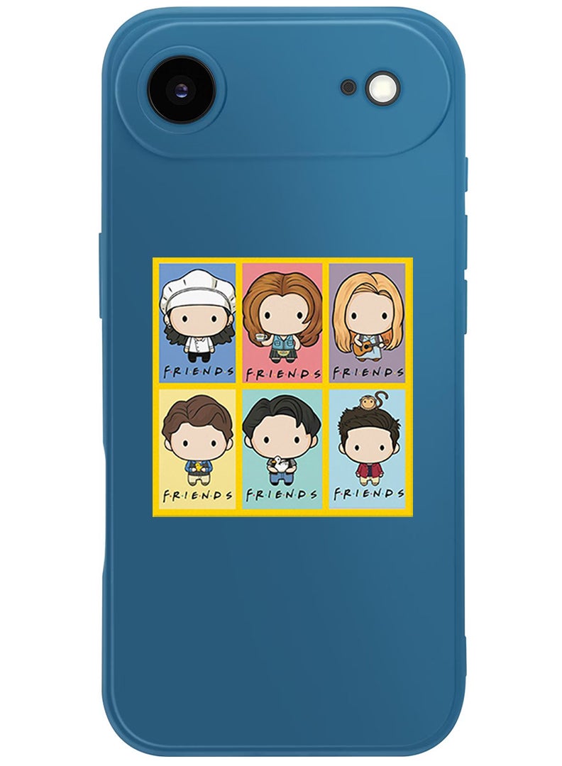 Theodor Protective Slim Fit Case Liquid Silicone Cover with Full Body Protection Anti-Scratch Shockproof Case For Apple iPhone 17 Air (Blue) friends - Image 1