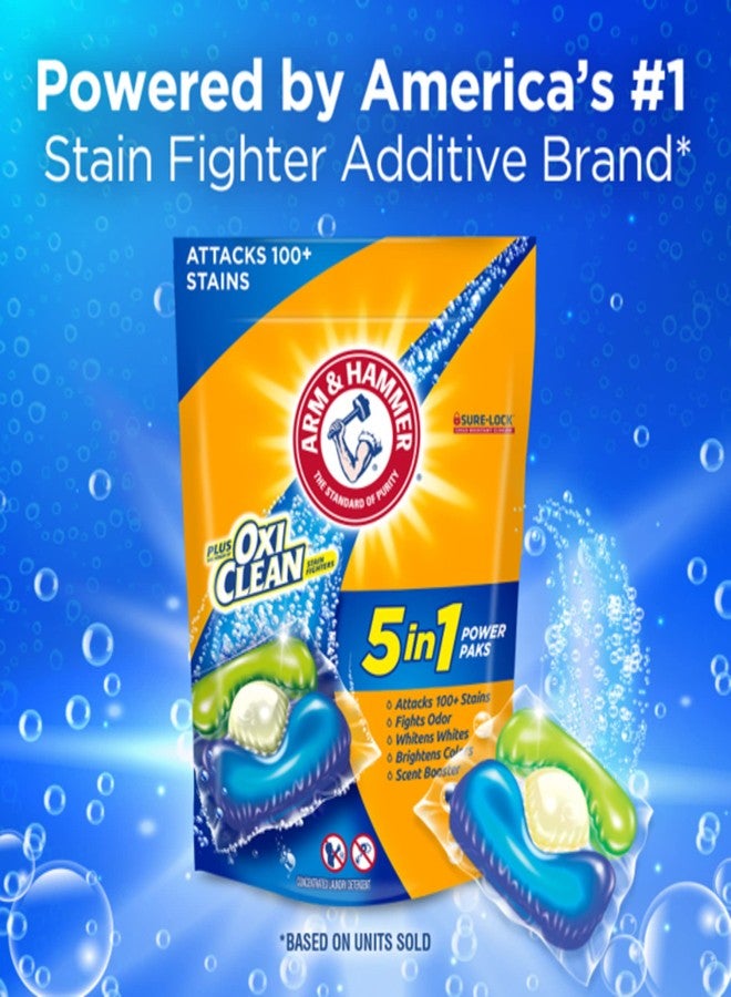 ARM & HAMMER Plus OxiClean 5-in-1 Liquid Laundry Detergent Power Paks, High Efficiency (HE), 42 Count (Pack of 4) - Image 4