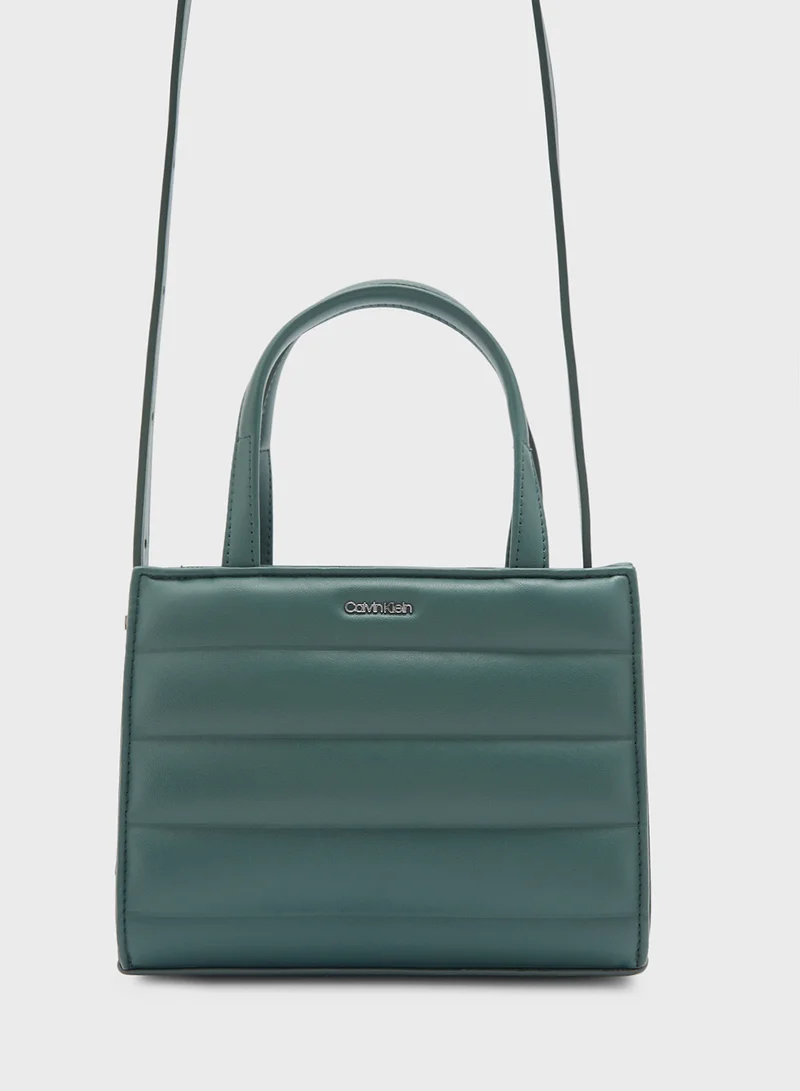 CALVIN KLEIN Quilted Top Handle Tote