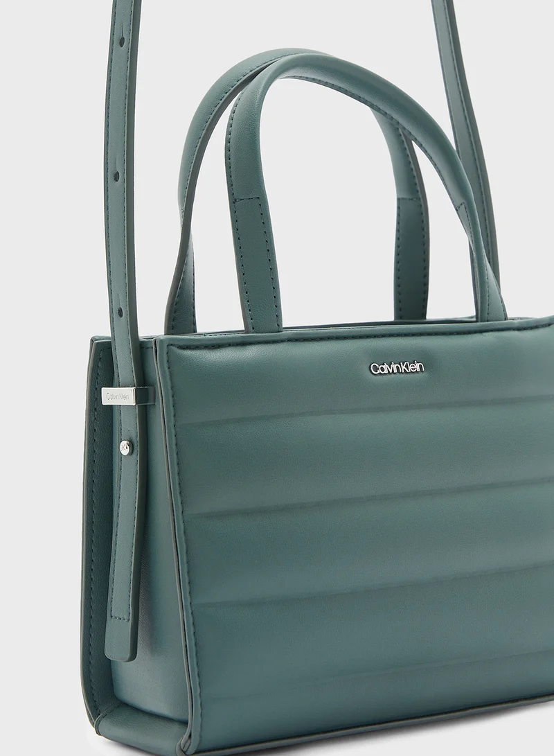 CALVIN KLEIN Quilted Top Handle Tote