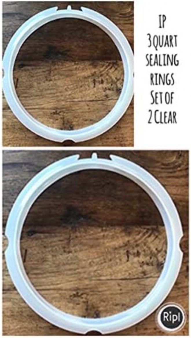 Instant Pot Sealing Ring Mini 3-Qt, Inner Pot Seal Ring, Electric Pressure Cooker Accessories, Non-Toxic, BPA-Free, Replacement Parts, Clear, 2 Count (Pack of 1) - Image 3