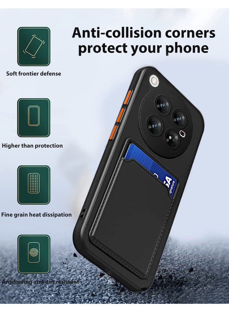 Wtech Infinix Zero 40 4G 2024 Silicone TPU with Card Holder Case Cover - Black - Image 2