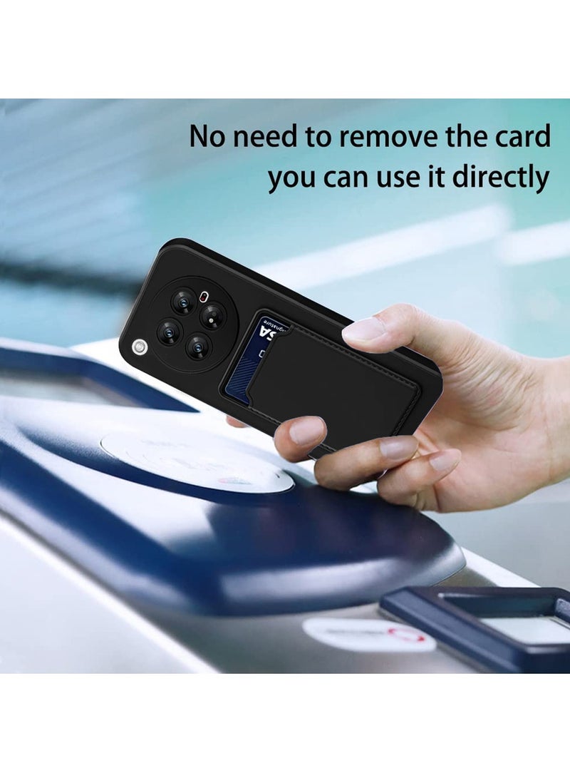 Wtech Infinix Zero 40 4G 2024 Silicone TPU with Card Holder Case Cover - Black - Image 3