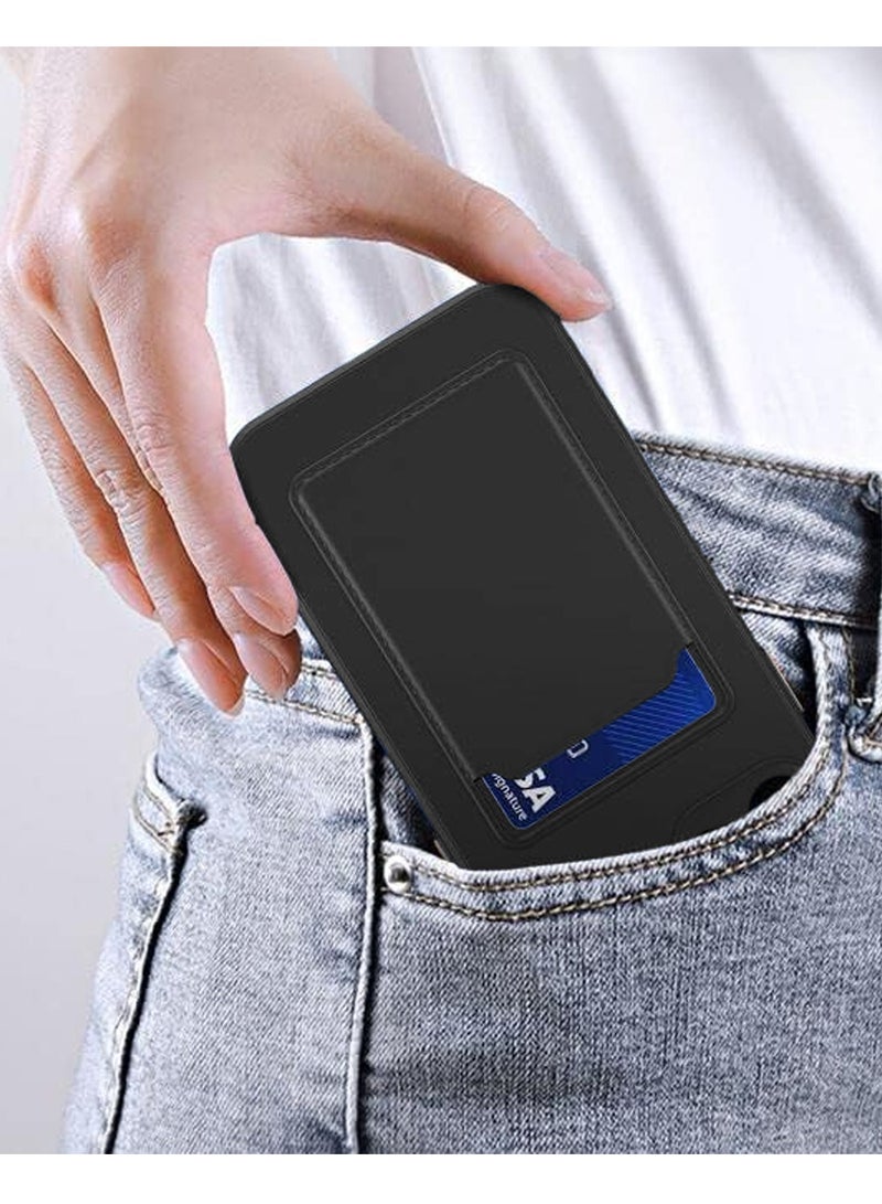 Wtech Infinix Zero 40 4G 2024 Silicone TPU with Card Holder Case Cover - Black - Image 5