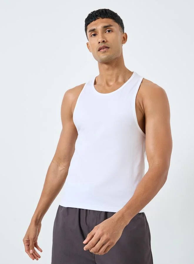 Styli Styli Pack of 3 - Cotton Stretch Round Neck Vest